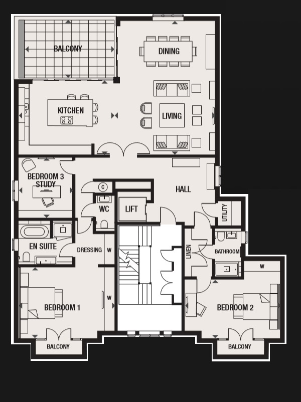 Plot 4 Second Floor 2 Bedroom Apartment